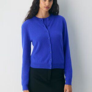 NWT Aritzia Bare Cashmere EXEMPLAR Cardigan Ablaze Blue S